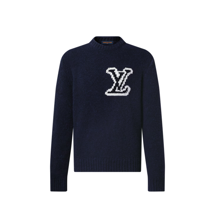 Suéter de cuello redondo estampada