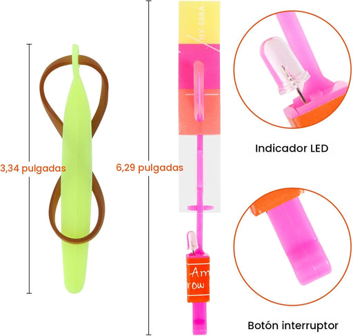 lpvoqpth Juego de 25 juegos de LED voladores, 25 tirachinas - Quierox - Tienda Online
