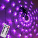 Luces de telaraña para decoración de Halloween, 4 pies de diámetro, 70 luces LED con araña negra - Quierox - Tienda Online