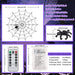 Luces de telaraña para decoración de Halloween, 4 pies de diámetro, 70 luces LED con araña negra - Quierox - Tienda Online