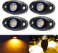 Luces LED amarillas de roca, 4 cápsulas de neón de 12 V, resistente al agua - Quierox - Tienda Online