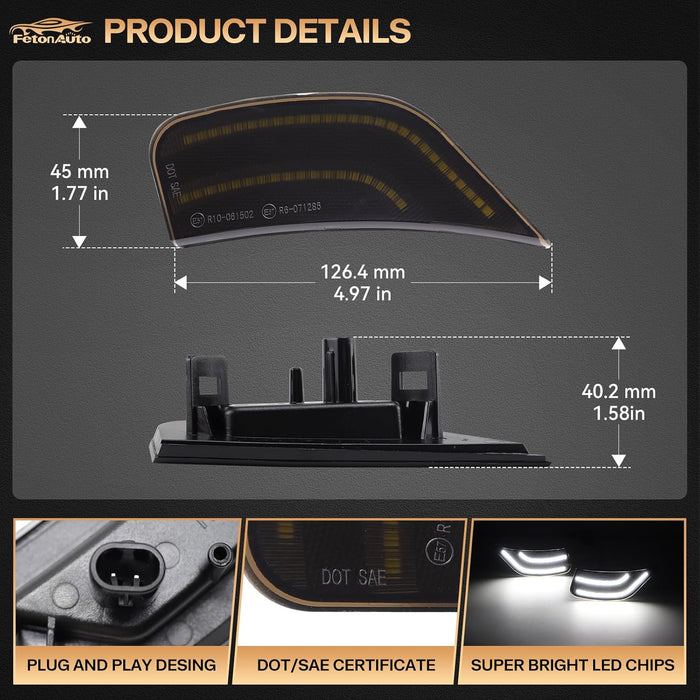 Luces LED de posición laterales blancas de repuesto para Chevy Tahoe Suburban 21 - 22 - Quierox - Tienda Online