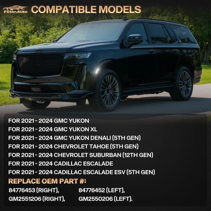 Luces LED de posición laterales blancas de repuesto para Chevy Tahoe Suburban 21 - 22 - Quierox - Tienda Online