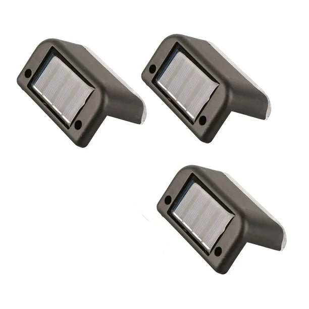 Luces LED impermeables para escaleras para uso en exteriores, alimentadas por energía solar, paquete de 3 - Quierox - Tienda Online