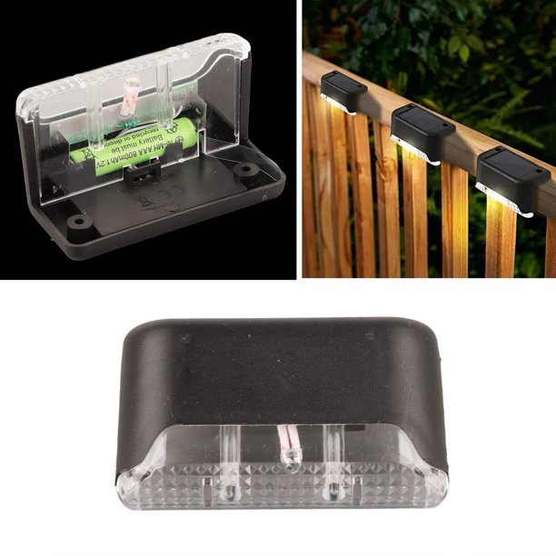 Luces LED impermeables para escaleras para uso en exteriores, alimentadas por energía solar, paquete de 3 - Quierox - Tienda Online