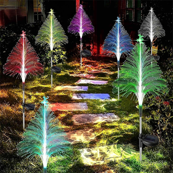 Luces solares para árboles de Navidad, decoraciones para exteriores, estacas para decoración de patio - Quierox - Tienda Online