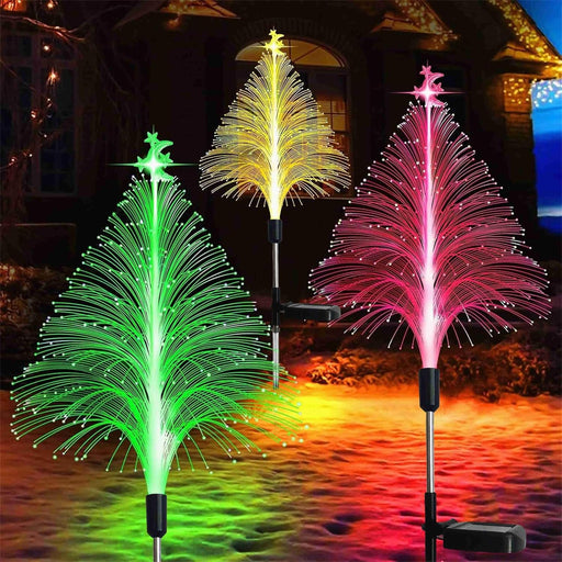 Luces solares para árboles de Navidad, decoraciones para exteriores, estacas para decoración de patio - Quierox - Tienda Online