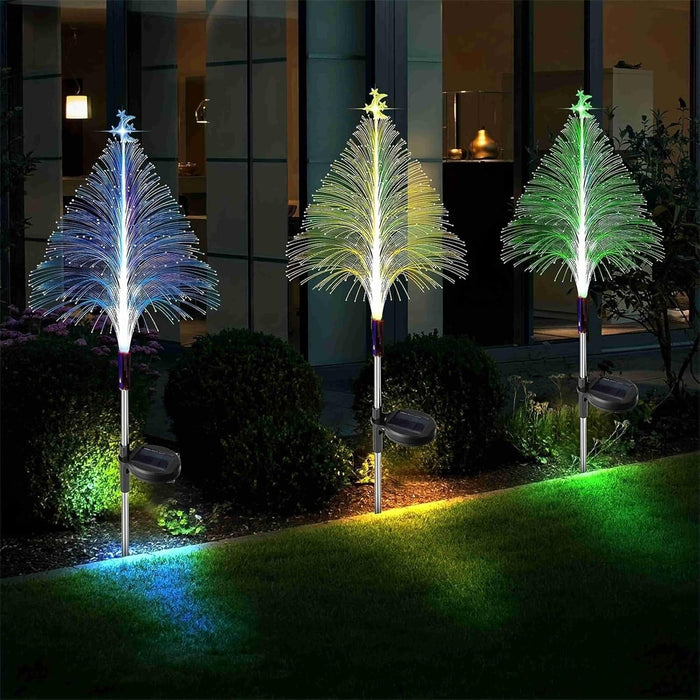 Luces solares para árboles de Navidad, decoraciones para exteriores, estacas para decoración de patio - Quierox - Tienda Online