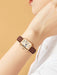 LUCKYFOX Reloj de Cuarzo Vintage Cuadrado de Cuero PU para Mujer - Quierox - Tienda Online
