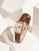 LUCKYFOX Reloj de Cuarzo Vintage Cuadrado de Cuero PU para Mujer - Quierox - Tienda Online