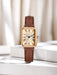LUCKYFOX Reloj de Cuarzo Vintage Cuadrado de Cuero PU para Mujer - Quierox - Tienda Online