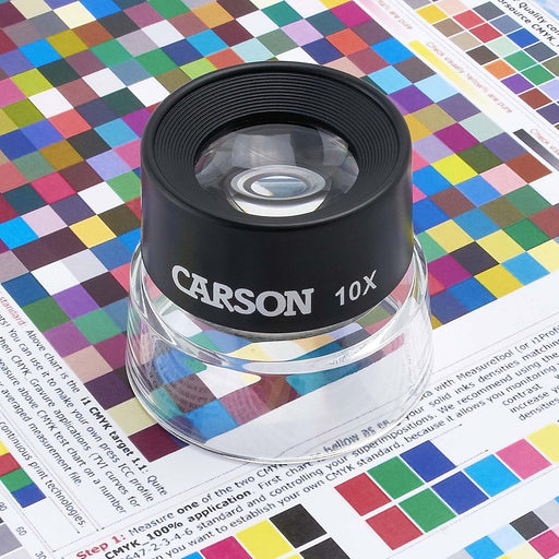 Lupa con soporte Carson LumiLoupe 10X (LL - 10), negra/transparente - Quierox - Tienda Online
