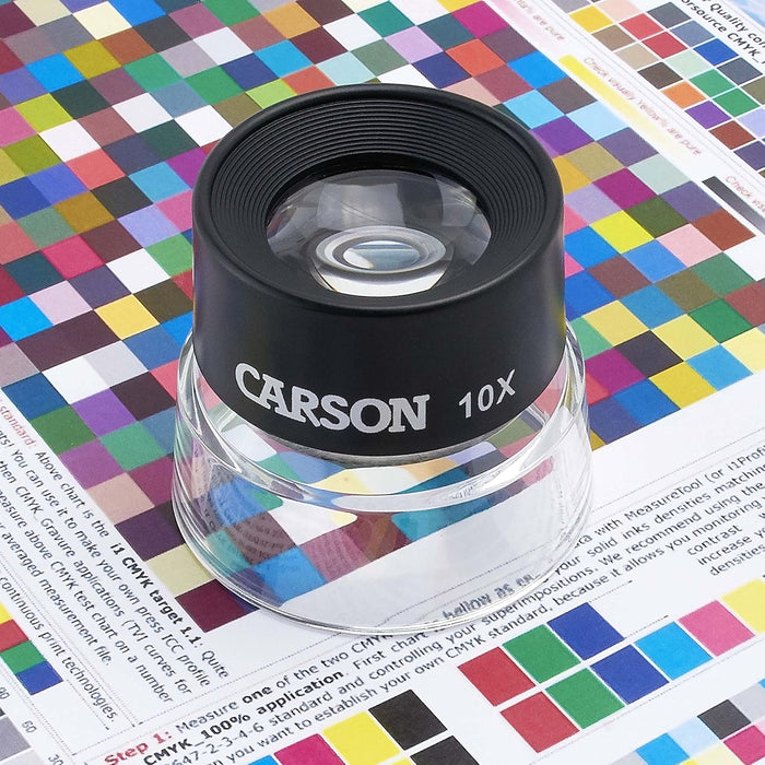 Lupa con soporte Carson LumiLoupe 10X (LL - 10), negra/transparente - Quierox - Tienda Online