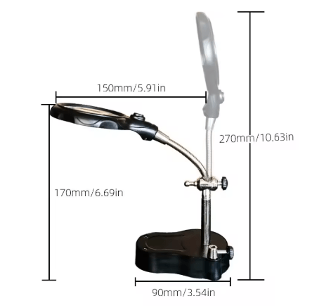 Lupa de lupa de lámpara de escritorio con luz LED - Quierox - Tienda Online