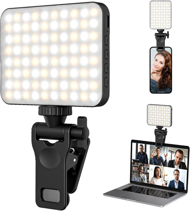 Luz LED recargable para selfie y luz LED para teléfono celular con clip - Quierox - Tienda Online