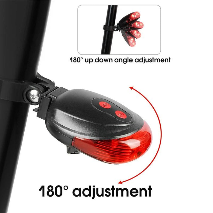 Luz trasera de 5 LED para bicicleta, luz de advertencia de seguridad - Quierox - Tienda Online