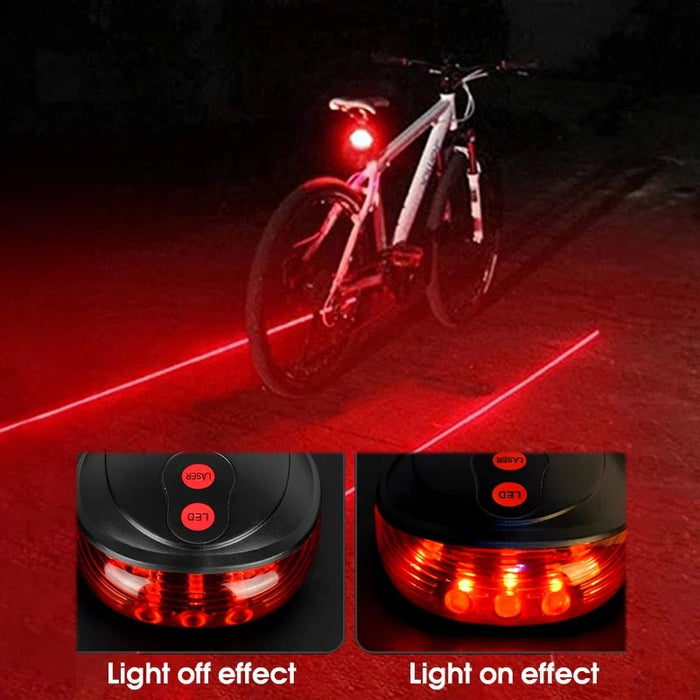 Luz trasera de 5 LED para bicicleta, luz de advertencia de seguridad - Quierox - Tienda Online
