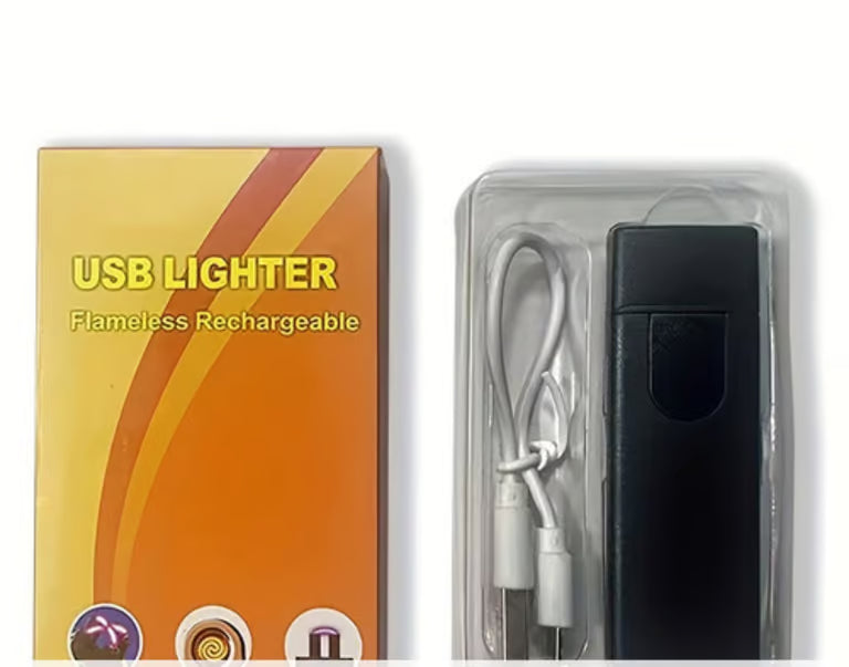 1pc Encendedor USB Recargable con Sensor Táctil Antiviento