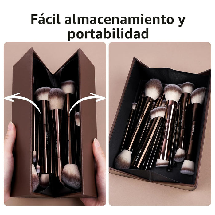 MAANGE 20pcs de brochas de maquillaje , multifuncionales de doble punta. - Quierox - Tienda Online
