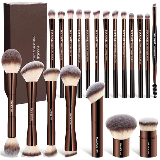 MAANGE 20pcs de brochas de maquillaje , multifuncionales de doble punta. - Quierox - Tienda Online