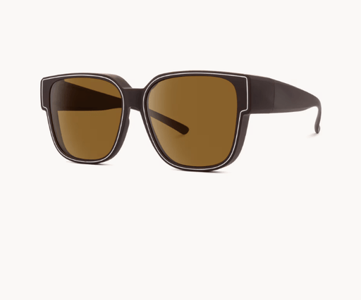 Macayle - Gafas de sol cuadradas marrones con ajuste superior - Quierox - Tienda Online