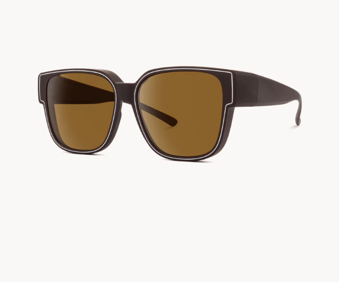 Macayle - Gafas de sol cuadradas marrones con ajuste superior - Quierox - Tienda Online