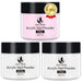 MAGIC ARMOR 3 polvos acrílicos transparentes, rosa y blanco, 20 g, - Quierox - Tienda Online