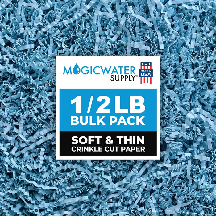 MagicWater Supply Relleno de papel de corte arrugado suave y fino, 16 OZ, Azul bebe - Quierox - Tienda Online