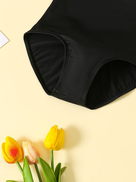 Malla de ballet con empalme de malla y mangas largas para niñas pequeñas - Quierox - Tienda Online