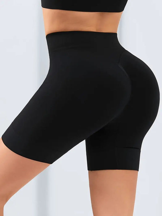 Mallas cortas de ciclista de cintura alta sin costuras para mujer