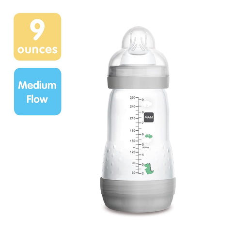 MAM Easy Start - Biberón anticólicos de flujo medio con tetina de silicona 9 ONZ. - Quierox - Tienda Online