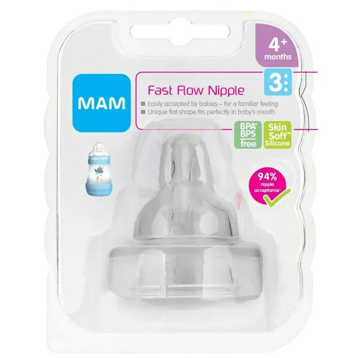 MAM Fast Flow Tetinas para biberón Etapa 3, 4+ meses, paquete de 2 - Quierox - Tienda Online