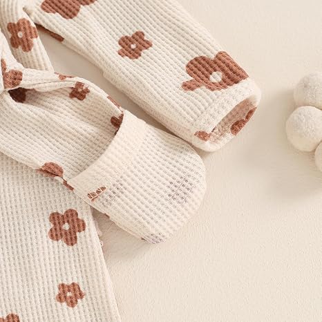 Mameluco de punto gofre con estampado floral y cremallera - Quierox - Tienda Online