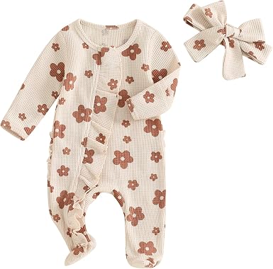 Mameluco de punto gofre con estampado floral y cremallera - Quierox - Tienda Online