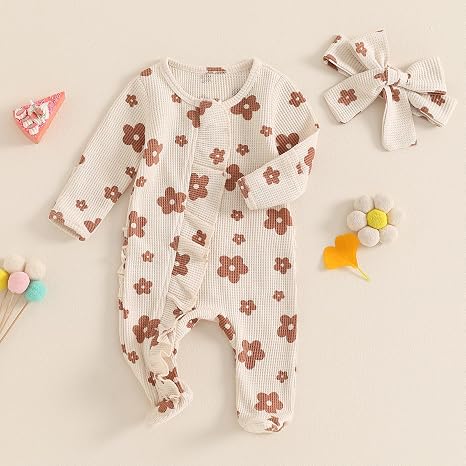 Mameluco de punto gofre con estampado floral y cremallera - Quierox - Tienda Online