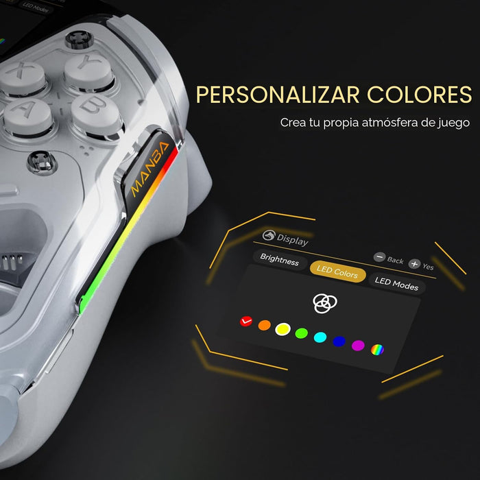 ManbaOne Mando inalámbrico interactivo para juegos para PC/Switch/Switch 2/iOS/Android, joystick y gatillos con efecto Hall - Quierox - Tienda Online