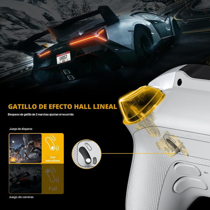ManbaOne Mando inalámbrico interactivo para juegos para PC/Switch/Switch 2/iOS/Android, joystick y gatillos con efecto Hall - Quierox - Tienda Online