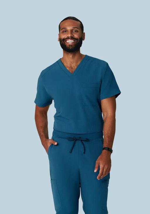 Mandala Top de uniforme medico de tres bolsillos azul puerto - Quierox - Tienda Online