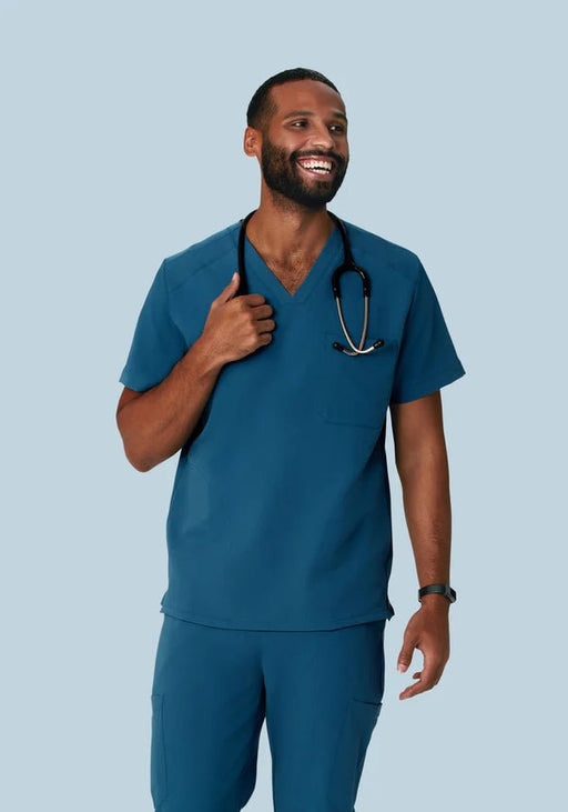 Mandala Top de uniforme medico de tres bolsillos azul puerto - Quierox - Tienda Online