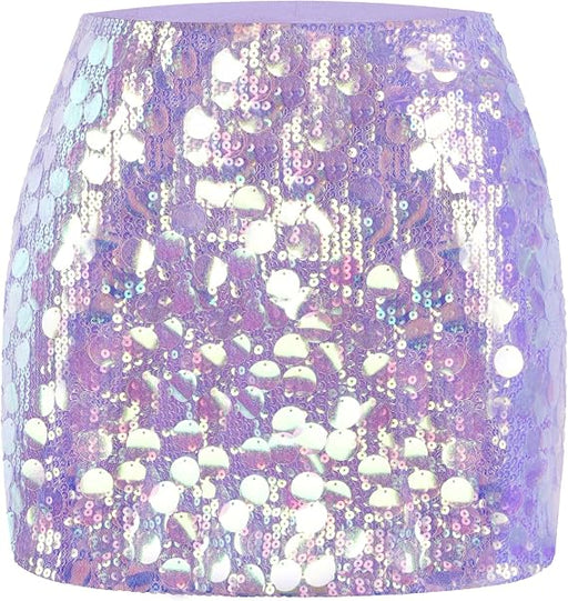 MANER - Minifalda brillante con lentejuelas y purpurina para mujer - Quierox - Tienda Online
