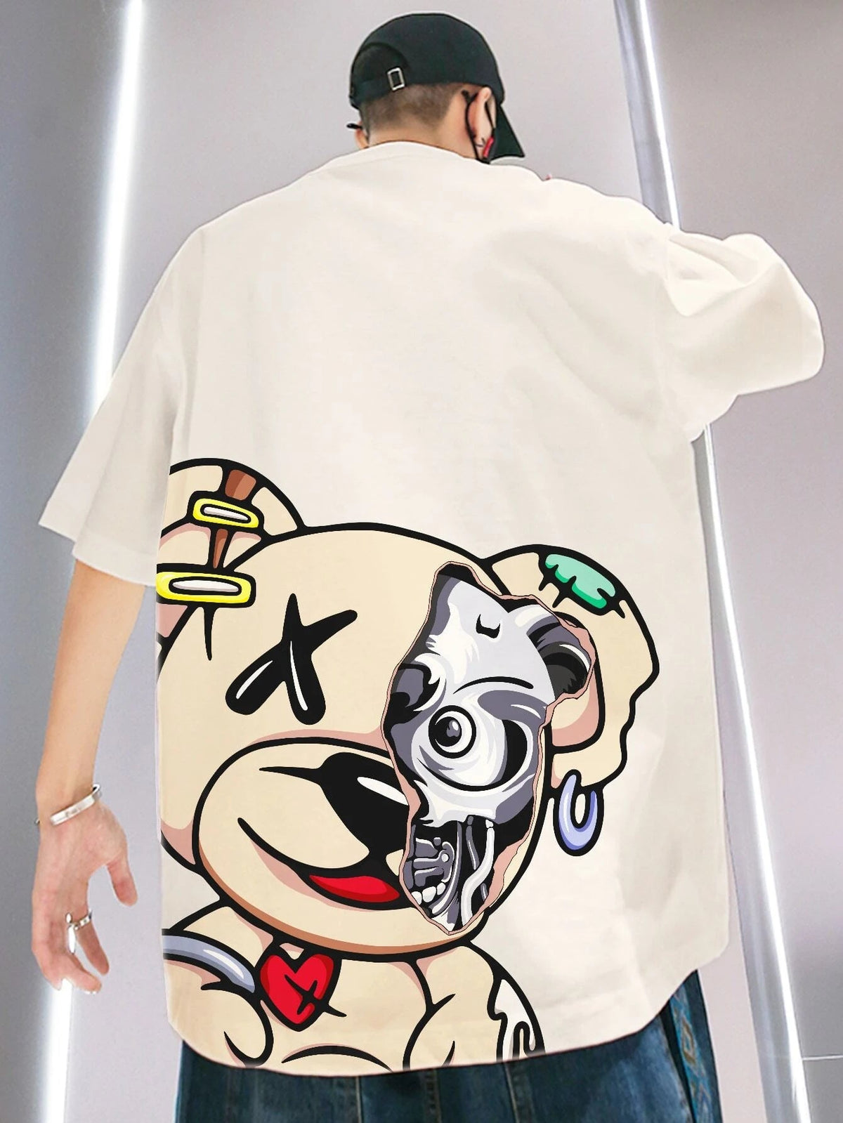 Manfinity Hypemode Hombres Camisetas Holgadas Cuello Redondo