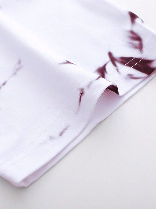 Manfinity LEGND Camiseta con gráfico de letra teñida anudada para hombre - Quierox - Tienda Online