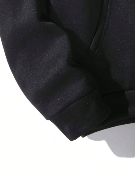 Manfinity Sudadera con capucha con hombros caídos y gráfico de alas y eslogan - Quierox - Tienda Online