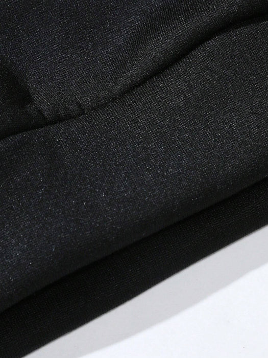 Manfinity Sudadera con capucha con hombros caídos y gráfico de alas y eslogan - Quierox - Tienda Online