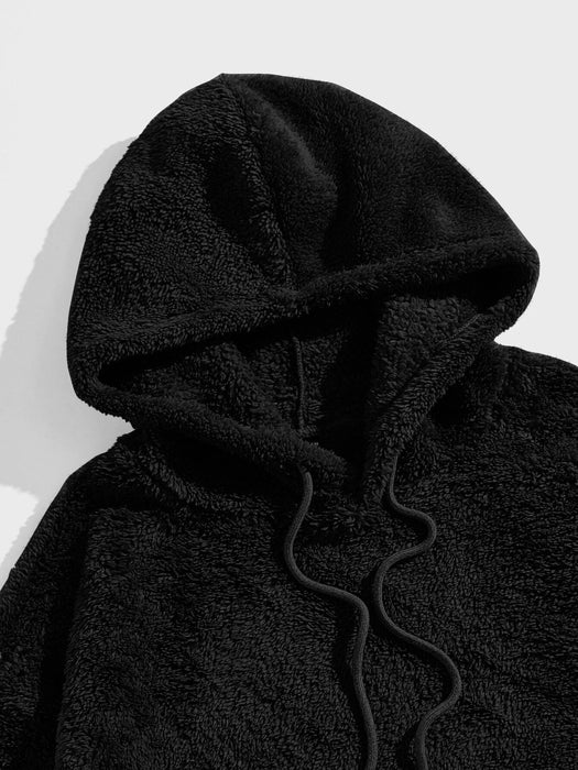 Manfinity Sudadera con capucha de franela de talla grande para hombre Quierox Tienda Online