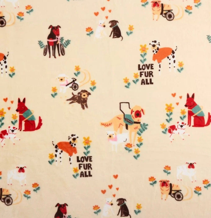 Manta de felpa suave Dog Love Fur 5' x 6 pies - The Big One - Quierox - Tienda Online