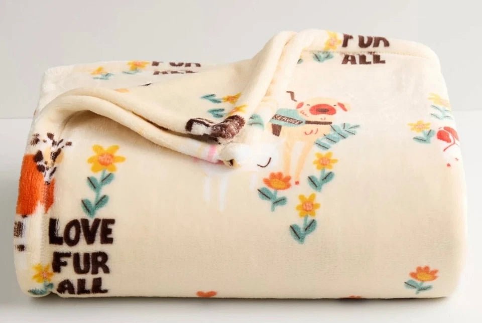 Manta de felpa suave Dog Love Fur 5' x 6 pies - The Big One - Quierox - Tienda Online
