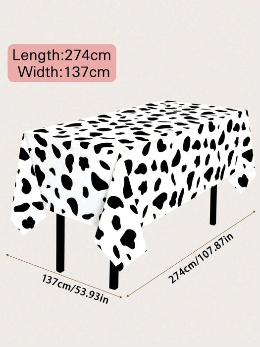 Mantel de fiesta con estampado de vaca, cubierta de mesa desechable de plástico - Quierox - Tienda Online