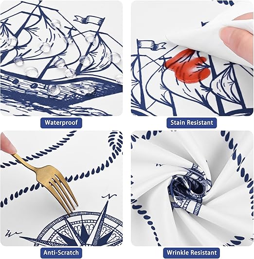 Mantel de verano con brújula náutica Yinhua de 55*55pulgadas - Quierox - Tienda Online