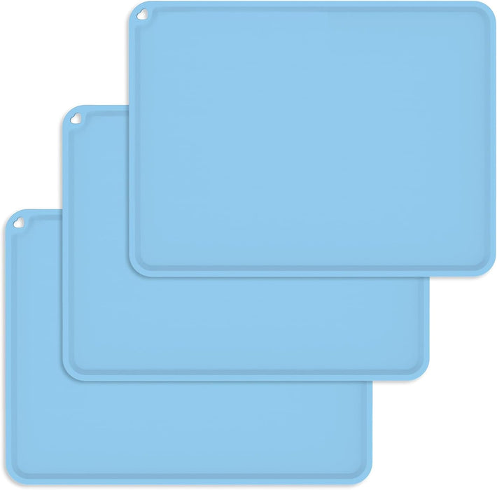 Manteles individuales de silicona Hey Kids paquete de 3 (azul claro) - Quierox - Tienda Online